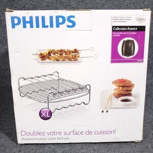 Philips Airfryer Double Layer Accessory Silver HD9905 Avance Skewers for HD9240